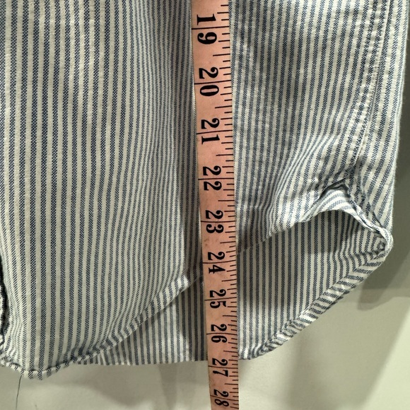 MAISON LABICHE Paris Women’s Blue Striped Button Down Shirt Size Small - Picture 10 of 10
